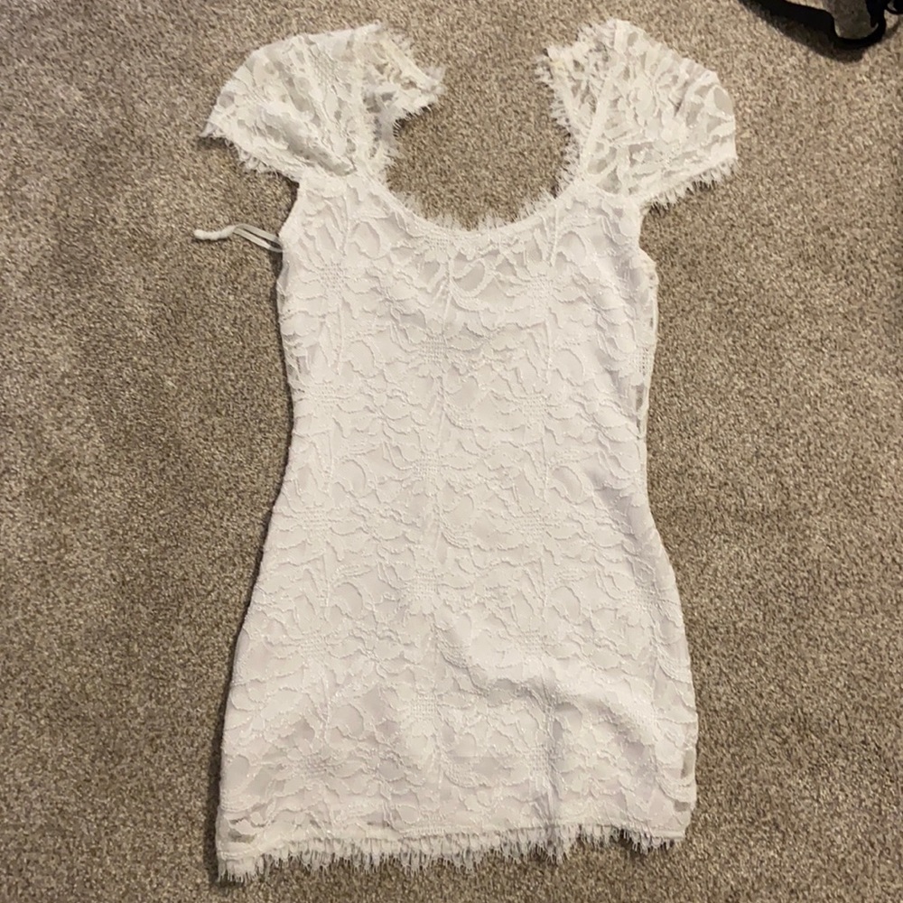 White lace dress